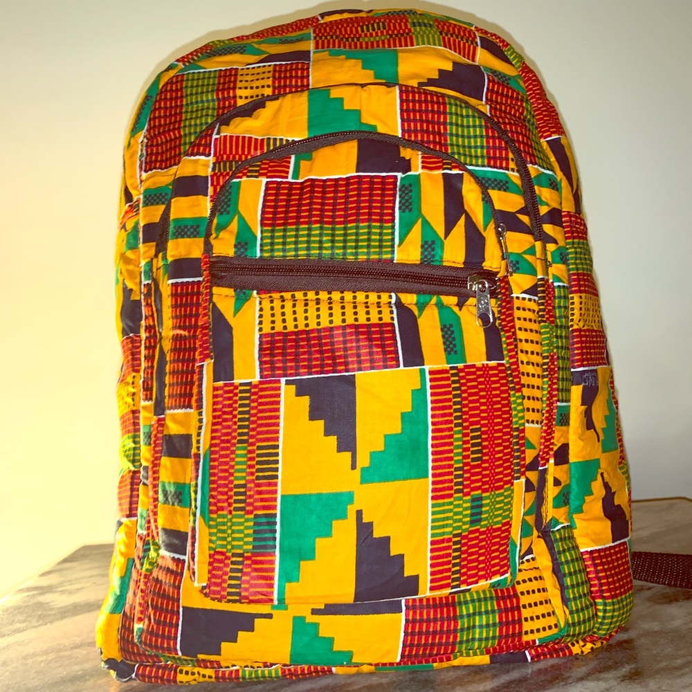 African Print Backpack